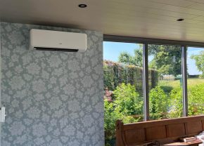 Airco installatie Riemst: Fujitsu airco geplaatst in veranda